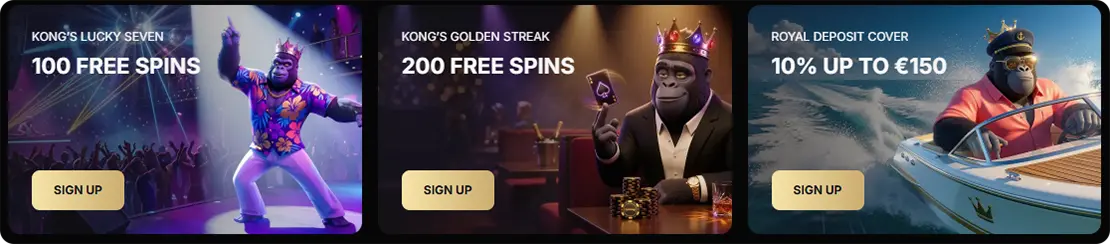 SpinKong Special bonuses