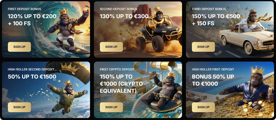 SpinKong Welcome bonuses